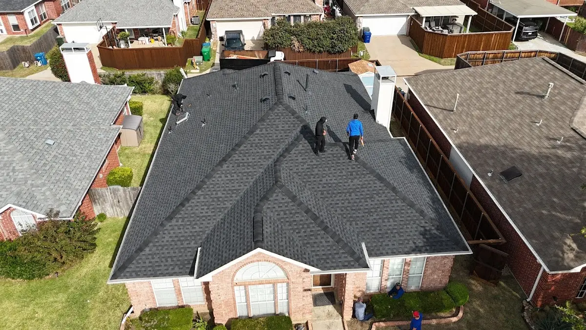 Slate & Tile Roof Repair work in progress on a Cheektowaga property